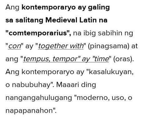 [Best Answer] Ano ang ibig sabihin ng kontemporaryo .